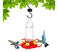 Distributeur pour Oiseaux-Mouches, Nourrisseur d'Extérieur Suspendable de Capacité 470 ml, 5 Becs Bouteille D'Alimentation Pour Oiseaux Avec Crochet Anti-Fourmis Décoration De Jardin Pour Balcon Terra