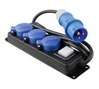 Distributeur professionnel multiprise - IP44 - 3 prises - 1 5 m câble