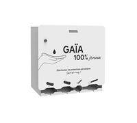 Distributeur protections périodiques Gaïa, 4 compartiments - blanc signalisation - RAL 9016