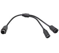Distributeur Ps 2 Fiche Mâle Mini Din 6 Broches À Vers 2 X Femelle Grand Câble Audio Haut-Parleur, De Distribution Souris/Clavier Y-Ps / 1 (M) À Ps / 2 (F) (30Cm / 1Ft-6 Broches)[SHU08322]