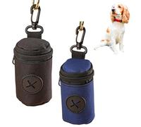 Distributeur Sac a Crottes Chien, Disitributeur de Sacs à Crottes pour Chiens, Porte Sac Dejection Canine pour Ramasser Après Votre Chien pour la Marche ou la Randonnée Courir(Bleu Foncé, Noir)