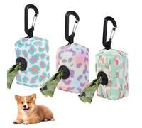 Distributeur Sac A Crottes Chien En Tissu, 3 pièces Portable Sac à Crottes Tissu, Porte Sac A Crottes Chien, Distributeur Sac A Crotte, pour promener son chien, flâner et faire de la randonnée.