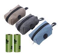 Distributeur Sac a Crottes Chien, Porte Sac Dejection Canine, Distributeur de Sac à Caca Pour Chien, 3 Pièces Supports de Sac pour Chien, Porte-Sac à Crottes, avec 2 Sac a Crottes Chien