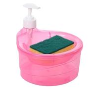 Distributeur Savon - 2-en-1 | Porte Éponge - Soap Dispenser and Sponge Holder - Station de Lavage pour Évier Cuisine Professionnel Gris Robuste Style Gain de Place Pompe 13oz 2026