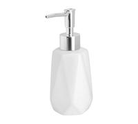 Distributeur Savon Céramique Blanc 250 ML, Distributeur de Savon avec Pompe INOX - Distributeur Liquide Vaisselle Cuisine, Soap Dispenser pour Salle de Bain