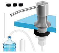 Distributeur Savon Encastrable évier Cuisine, Acier Inoxydable, 500 ML, Cuisine 360° Rotation, Distributeur Liquide Vaisselle