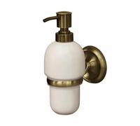 Distributeur Savon Laiton Antique Céramique
