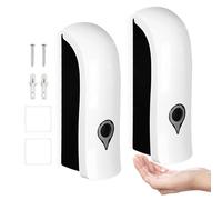 Distributeur Savon Mural sans Percage, 2 Pièces Distributeur de Savon Mural, 300ml Distributeur Savon Douche Rechargeable pour Salle de Bain Cuisine Shampooing Gel Douche Lotion Soap Dispenser, Blanc