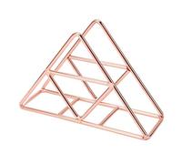 Distributeur Serviette Papier Table, Porte De Serviette Métal Épais Triangulaire, Support Vertical Stable et Élégant - Grande Capacité, Facile à Nettoyer, Usage Polyvalent Cuisin (Ou Rose)