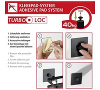 Distributeur sévon Turbo-loc Carpino Noir - Wenko