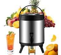 Distributeur thermique de boissons, distributeur de boissons froides et | Avec robinet, matériau épaissi pour la conservation thermique prolongée, pour le camping, la restauration et la maison