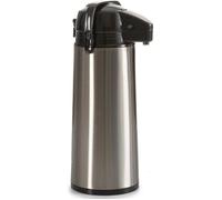 Distributeur Thermo en acier inoxydable. Tête et poignée en polypropylène noir. Capacité 1.9 litres