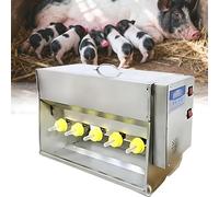 Distributeur ThermoréGulé de Lait de Porc Automatique - Appel Vocal MèRe IntéGré (Truie/Brebis), Agitation Automatique, TempéRature RéGlable pour Petits Animaux D'éLevage 10 Nipples