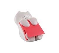 Post-it Dévidoir chat blanc pour Z-Notes 76 x 76 mm - 1 bloc de 90 feuilles rouges offert