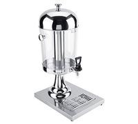 Distributeurs de boissons, machine à jus de fruits 8L en acier inoxydable avec bacs de récupération, colonne centrale et baril de jus séparés, distributeur de boissons simple (argent à tête unique)