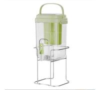 distributeurs de boissons Pichet d'eau for réfrigérateur avec bec verseur et infuseur à fruits, distributeur de boissons froides de 2 L avec poignée for jus de thé, eau de citron verre(Groen)