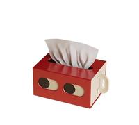 Distributeurs de mouchoirs 1 boîte à mouchoirs en Plastique au Design Unique, Joli Petit Distributeur de, Porte-mouchoirs Bureau(Red 1pc)