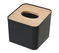 Distributeurs De Mouchoirs Porte-Papier carré épais, Anti-déformation, résistant à l'humidité, la poussière, for hôtel, Restaurant, Cantine, Banque, boîte Serviettes pour la Maison(Black)