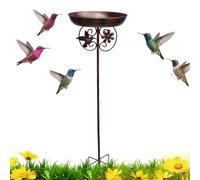 Distributeurs De Nourriture pour Oiseaux Extérieur | Bol d'eau pour Oiseaux avec Piquet | Bassin Antirouille pour Jardin Cour Terrasse Extérieur Arrière-Cour