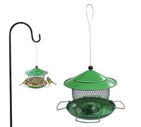 Distributeurs De Nourriture pour Oiseaux Extérieurs, Cage À Oiseaux Métallique Multifonctionnelle, Dispensateur Réutilisable De Nourriture pour Perroquets Calopsittes Diamants Pinsons Colibris