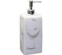 Distributeurs de Savon Liquide pour Plan de travai Bouteilles à Main de Grande capacité 700 ML for Lotion, shampoing, Gel Douche, en résine, Type Presse Accessoires de Salle de Bain(White)