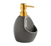 Distributeurs de Savon Liquide pour Plan de travai Distributeur de Savon en céramique, Bouteille Lotion 500ml avec Pompe, for Salle Bain, Cuisine, Nouvelle Maison Accessoires de Salle de Bain(Gray)