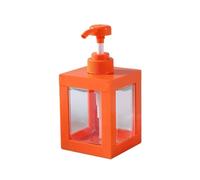 Distributeurs de Savon Liquide pour Plan de travai Distributeur Polyvalent de Bouteille Pompe Lotion en Plastique Rechargeable très Grande capacité Accessoires de Salle de Bain(Orange,S)