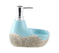 Distributeurs de Savon Liquide pour Plan de travai Porte-Savon et éponge for évier de Cuisine, Distributeur Liquide Vaisselle Accessoires de Salle de Bain(Blue)