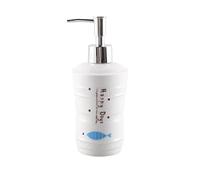 Distributeurs de Savon pour Plan de Travail Bouteille de Lotion Poisson créative Bicolore, décalcomanie Luxe en céramique Haute Couleur, Presse à Main Décoration Vintage pour Salle de Bain(B)