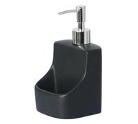 Distributeurs de Savon pour Plan de Travail Distributeur de Savon en céramique, Bouteille Gel Douche, shampoing, Lotion multifonctionnelle Décoration Vintage pour Salle de Bain(Black)