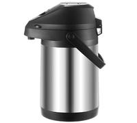 Distributeurs d'eau Chaude, fiole d'eau en Acier Inoxydable avec mécanisme de Pompe, léger et Robuste avec poignée de Transport, idéal pour Les Boissons Chaudes et Froides, 3L