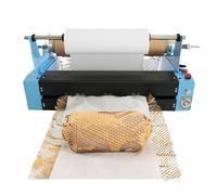 Distributore di rotoli di carta da imballaggio a nido d'ape, macchina automatica per carta da imballaggio Kraft, allungamento/velocità regolabili 0-35 m/min, per piccole imprese, migliora l'efficien