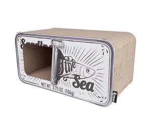 District 70 Sardine Arbre à Chat Carton Ondulé Blanc