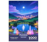 District des Lacs 1000 Pièces Puzzle bâtiment pour Adultes Enfants, Défi Jouets, Cadeau, Jouet pour Enfant,Qualité Premium 70x50cm/1000pcs