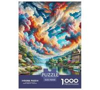 District des Lacs 1000 Pièces Puzzle bâtiment pour Adultes, Parfait pour Les Amateurs De Puzzles, Cadeau, Jouet pour Enfant,Qualité Premium 70x50cm/1000pcs