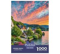 District des Lacs 1000 Pièces Puzzle bâtiment pour Adultes, Parfait pour Les Amateurs De Puzzles, Cadeau, Jouet pour Enfant,Qualité Premium 70x50cm/1000pcs