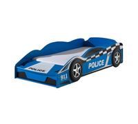 DISTRICT - Lit Voiture de Police Racing 70x140cm Bleu -