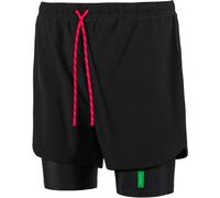 District Vision - Short stretch ultra léger - Layered Training Shorts Black/Black pour Homme - Taille S - Noir Noir S