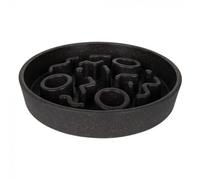 District70 Bol en bambou pour alimentation lente Ø 13,5 cm Gris foncé pour chats