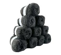 Pelotes - Paquet 10 fils à tricoter - Acrylique - Gris anthracite- 1 paquet = 1 pull Gris