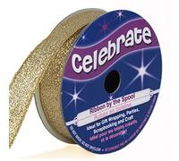 Distrifil - Bobine de ruban fancy - long 5m - larg 13 mm - Celebrate - Jaune