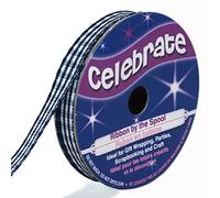 Distrifil - Bobine de ruban ginghan - long 5m - larg 6 mm - Celebrate - Bleu