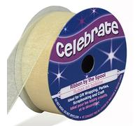 Distrifil - Bobine de ruban - organza - long 5m - larg 20 mm - Celebrate - Ecru