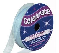 Distrifil - Bobine de ruban - organza - long 8m - larg 9 mm - Celebrate - Bleu