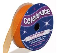 Distrifil - Bobine de ruban - organza - long 8m - larg 9 mm - Celebrate - Orange