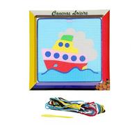 Kit canevas complet bateau gros trous enfants loisirs créatif couture