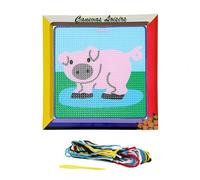 Distrifil Kit Canevas Petit Cochon 16 x 16 cm Gros Trous