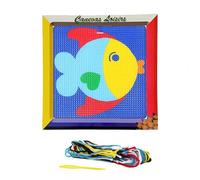 Distrifil Kit Canevas Poisson - Gros Trous - Enfants Apprentissage borderie