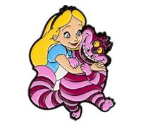 Distrigeek Pin's Alice et le Chat du Cheshire Alice aux Pays des Merveilles personnage en métal émaillé badge broche pins pour femme fille enfant