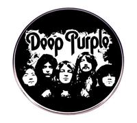 Distrigeek Pin's Deep Purple Groupe, métal, Badge Broche, Rond, Noir, pour Homme Femme Fan